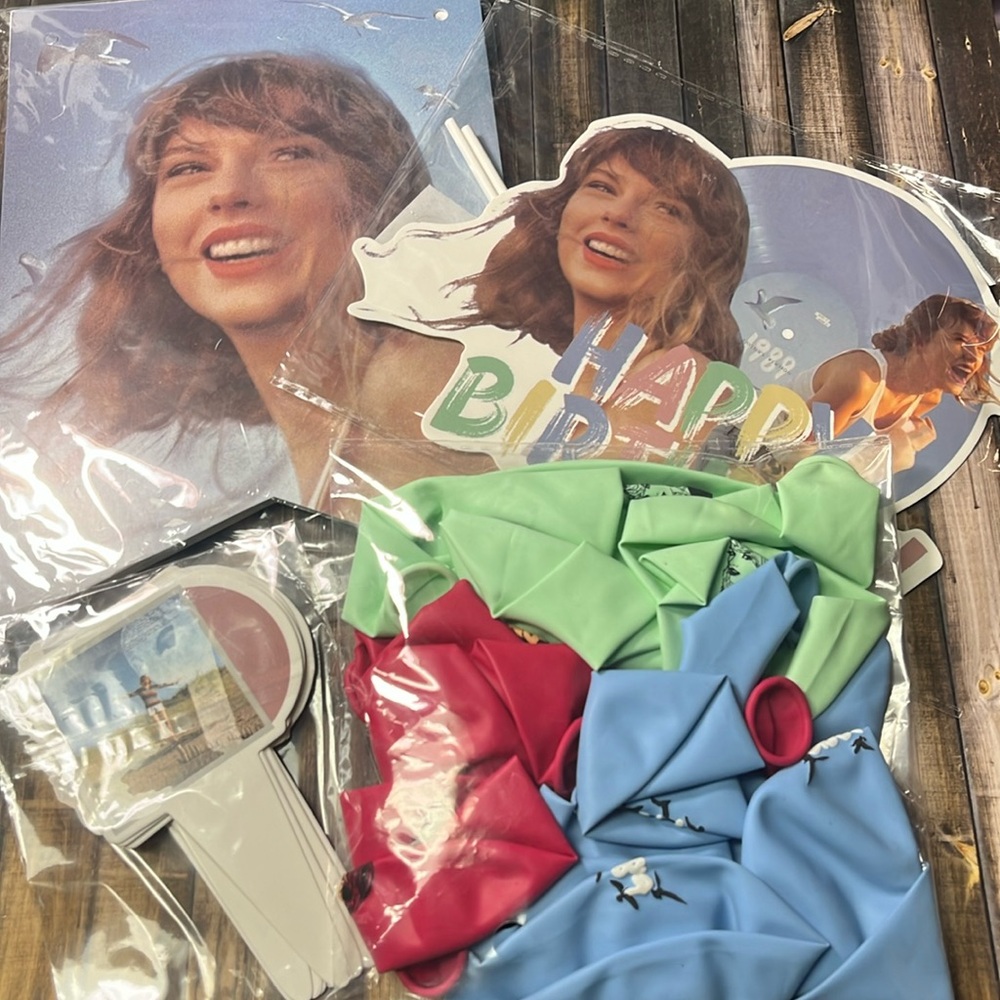 5for$10 Country Pop Singer Taylor Swift Birthday Party Supply Banner & Topper